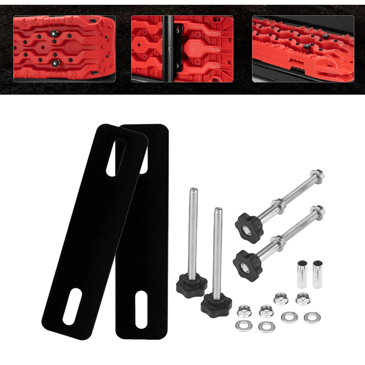 Recovery Board Mount Tracks Car Van Mounting Fitting Set Roof Rack Accessories T5495