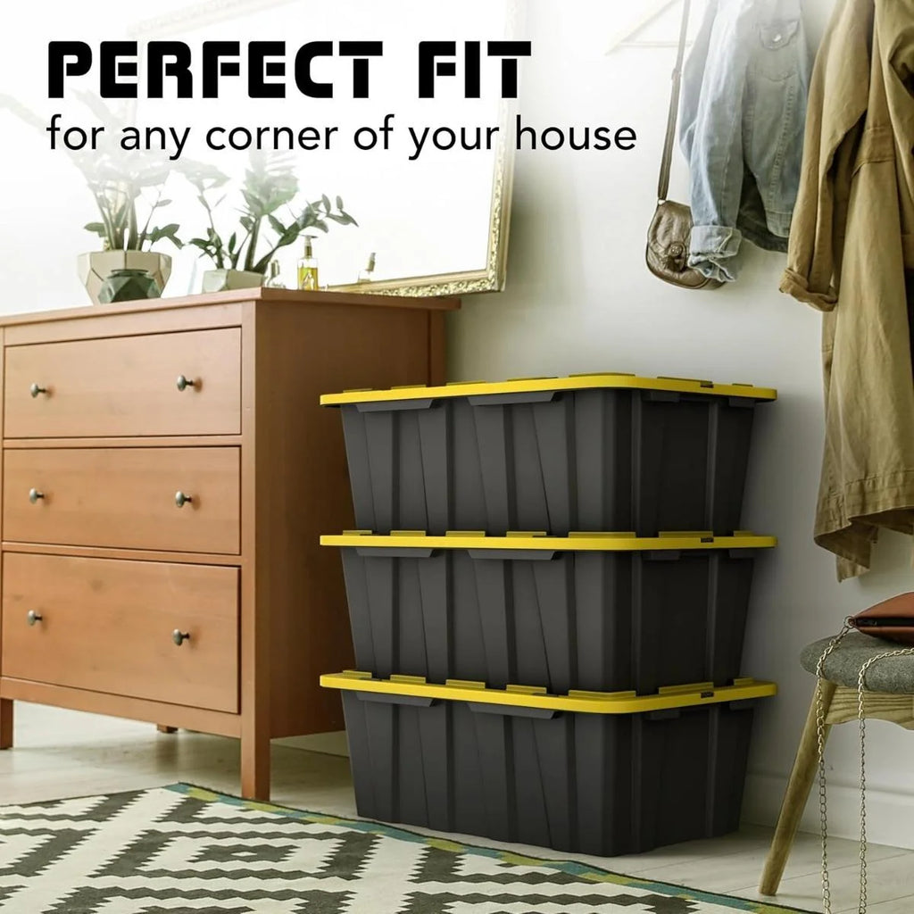 12 Gallon Clear Plastic Storage Bin with Latching Lids M28917
