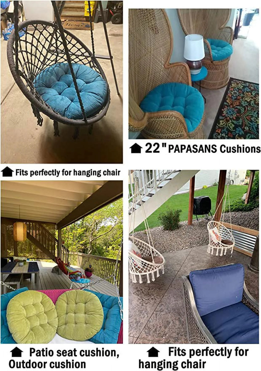 Round Chair Pad 22 x 22 x 4 Inches J1556