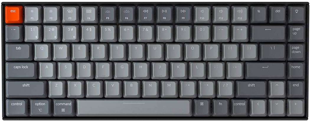 75% Layout RGB Bluetooth Wireless Mechanical Keyboard with Gateron G Pro Red Switch, Compact 84 Key USB Wired Gaming Keyboard J14949
