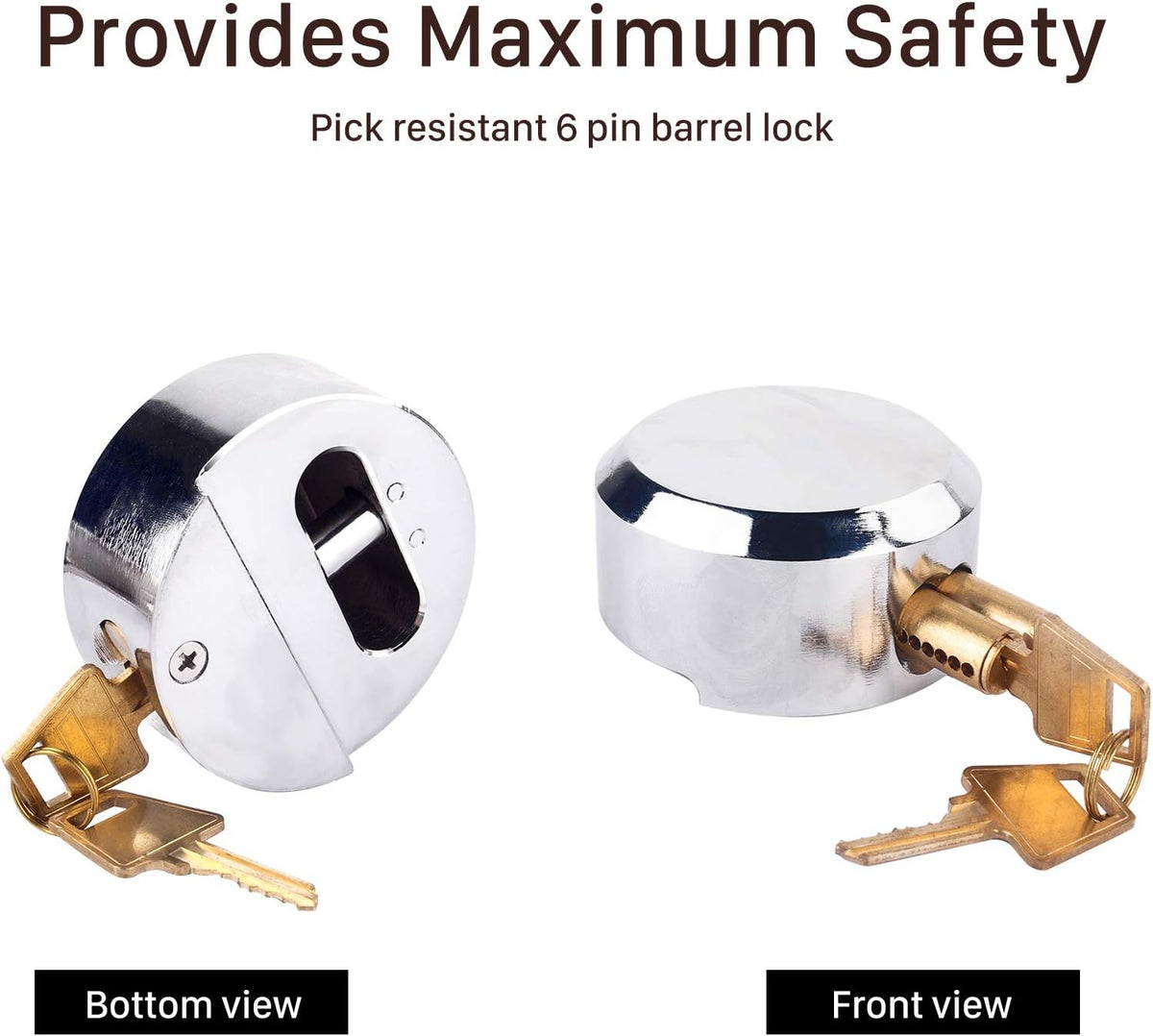Heavy Duty Steel Padlock and Hasp Set with Bolt O770674