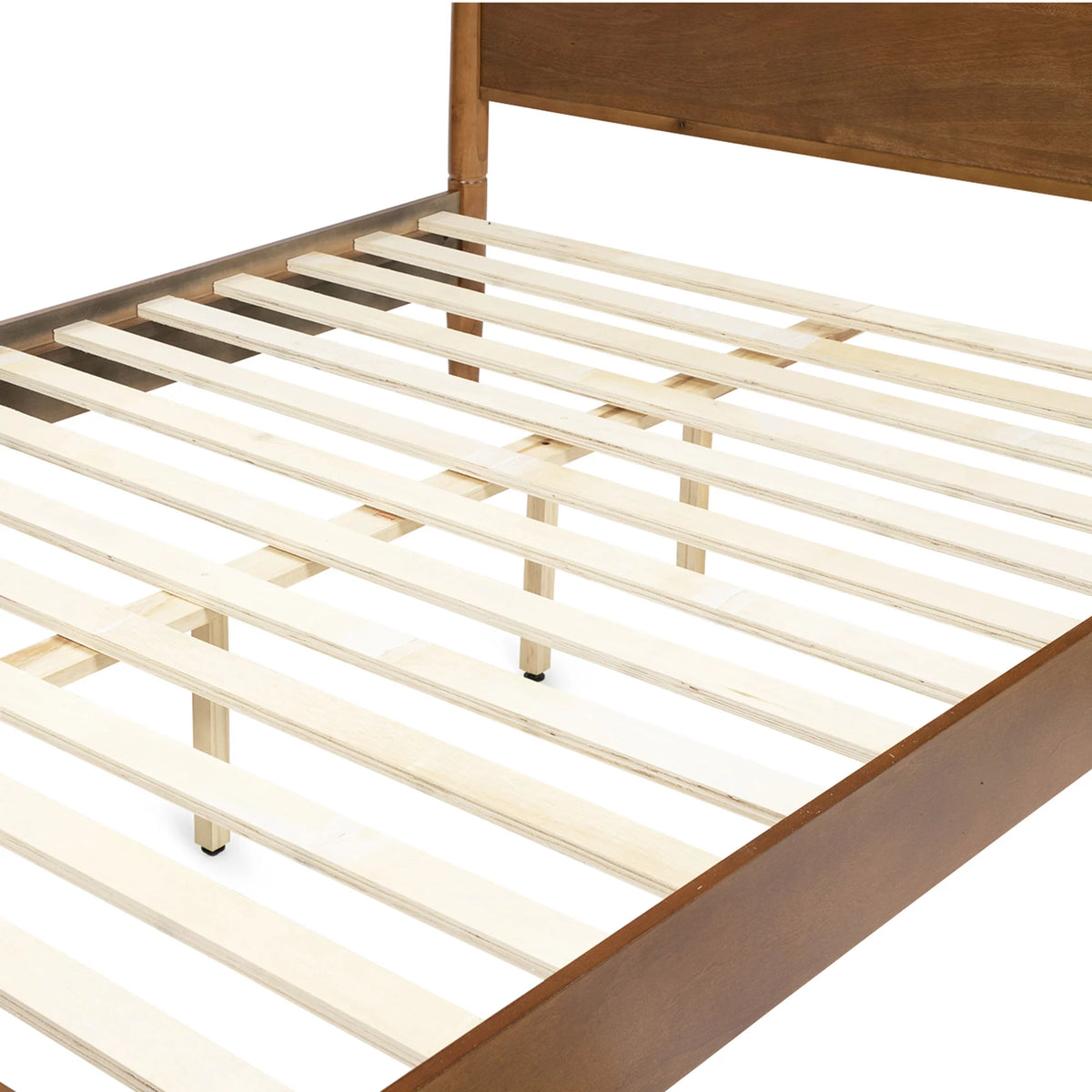 Solid Wood Queen Platform Bed with Memory Foam Mattress S46841