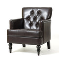 Bonded Leather Club Chair, Brown X46094