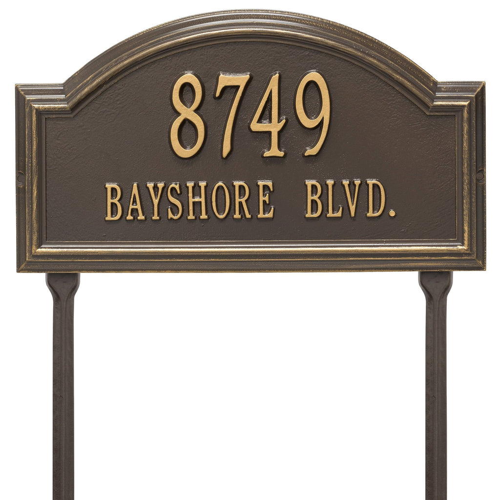 Black/Gold Arch Lawn Sign M74974