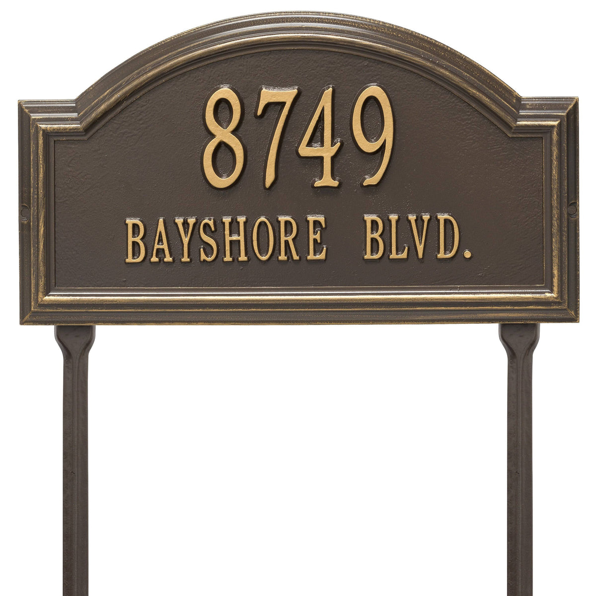 Black/Gold Arch Lawn Sign M74974