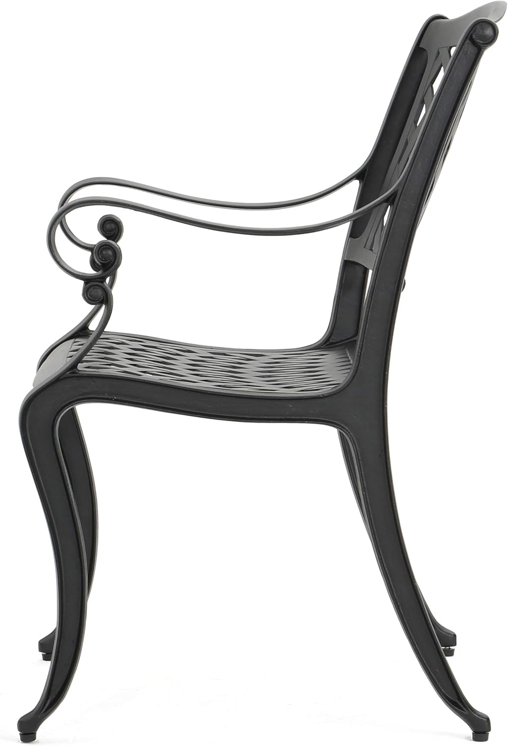 Black Sand Cast Aluminum Chairs 2-Pcs Set K235951