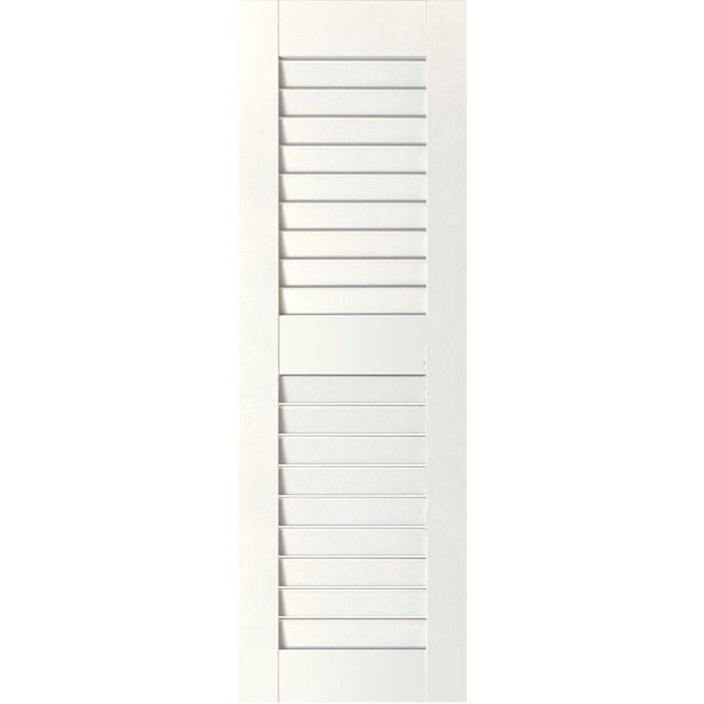 Primed Western Red Cedar Open Louvered Shutters, Per Pair N38893