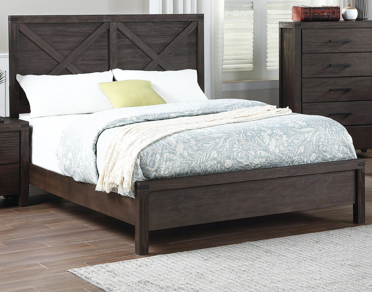 Queen Size Plywood Solid Wood Bed E8286