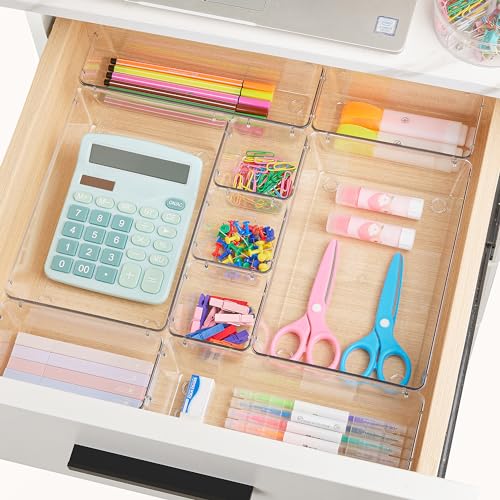 66 PCS Clear Plastic Drawer Organizer Bins H6842