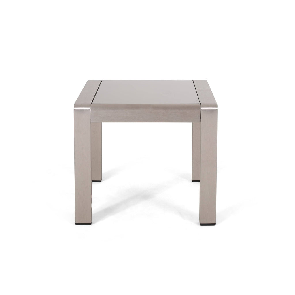 Gray Aluminum Patio Side Table D453