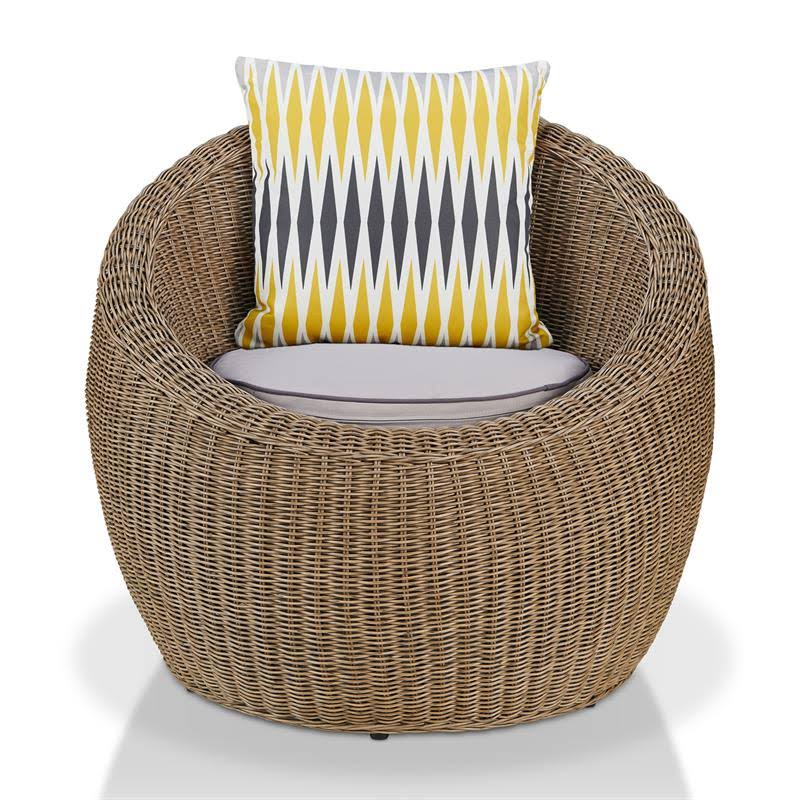 Natural Brown Aluminum Outdoor Chair W972