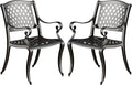 Black Sand Cast Aluminum Chairs 2-Pcs Set K235951
