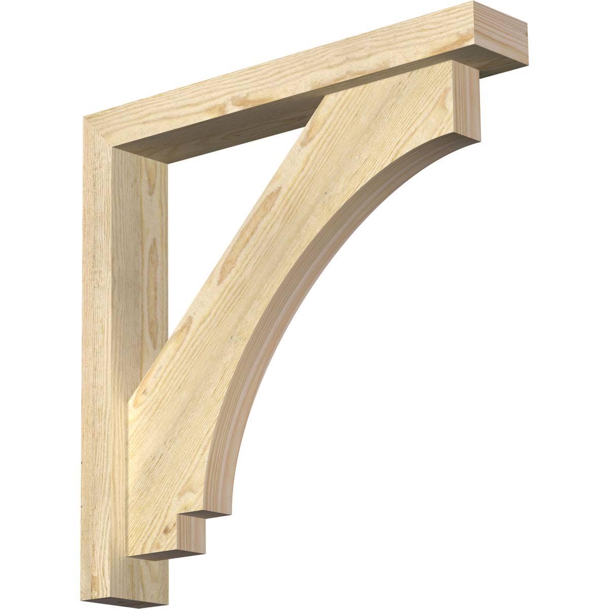 Rough Sawn Bracket with Offset Brace, Douglas Fir N274