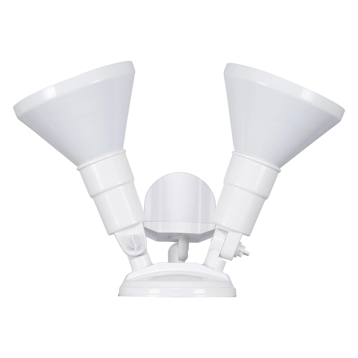 White Dual Head Motion Activated LED Security Flood Light I4014