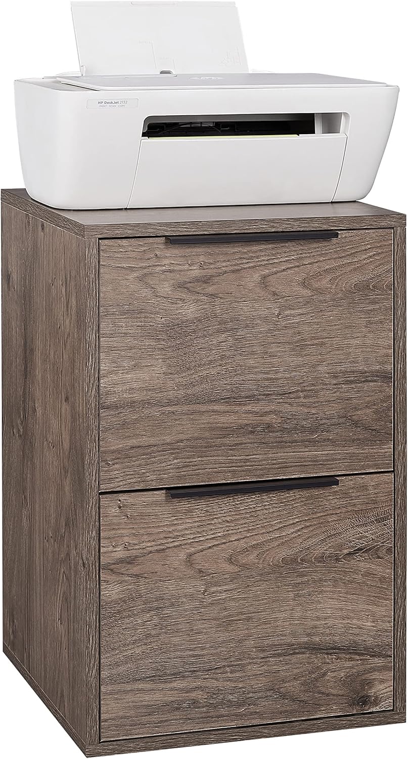 Gray 2 Drawer Wood File Cabinet R173