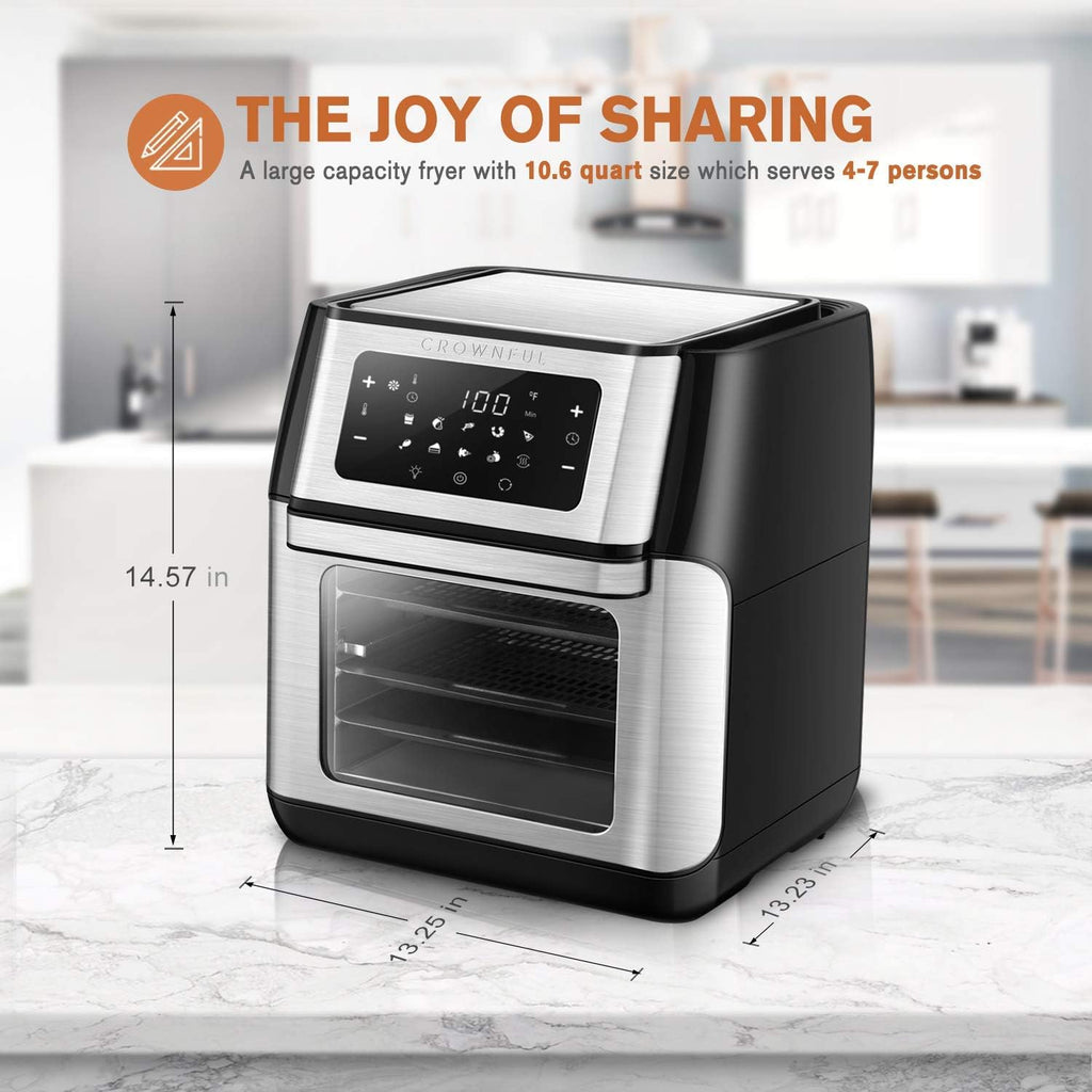 10.6 Quart 10-in-1 Air Fryer Toaster Oven with Rotisserie and Dehydrator J875