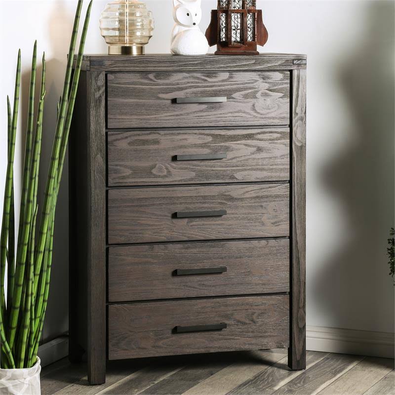 Rustic Brown 5 Drawer Chest R7325