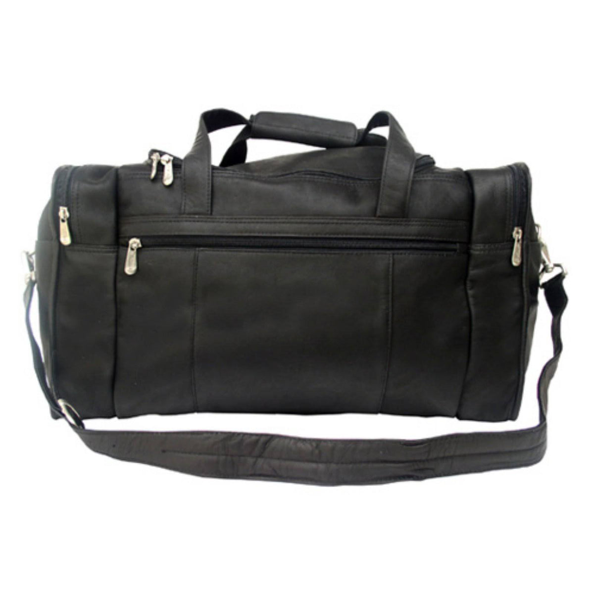Leather Travel Duffel Bag with Side Pockets B226208