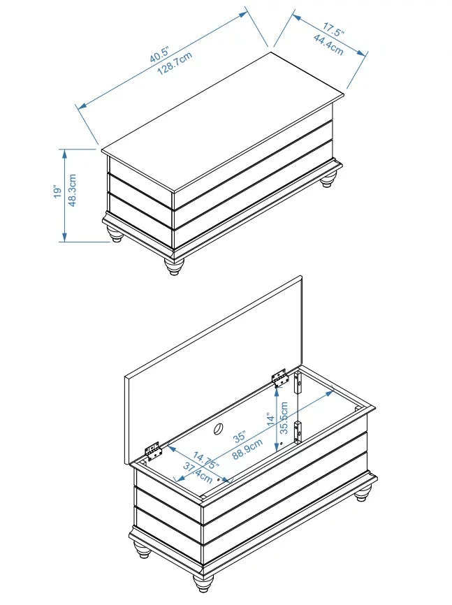 White Cedar Storage Chest A479564
