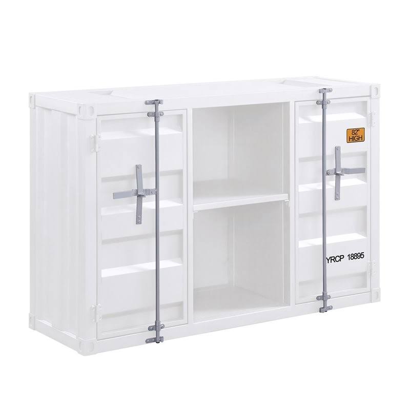 White Contemporary Server with Storage L862
