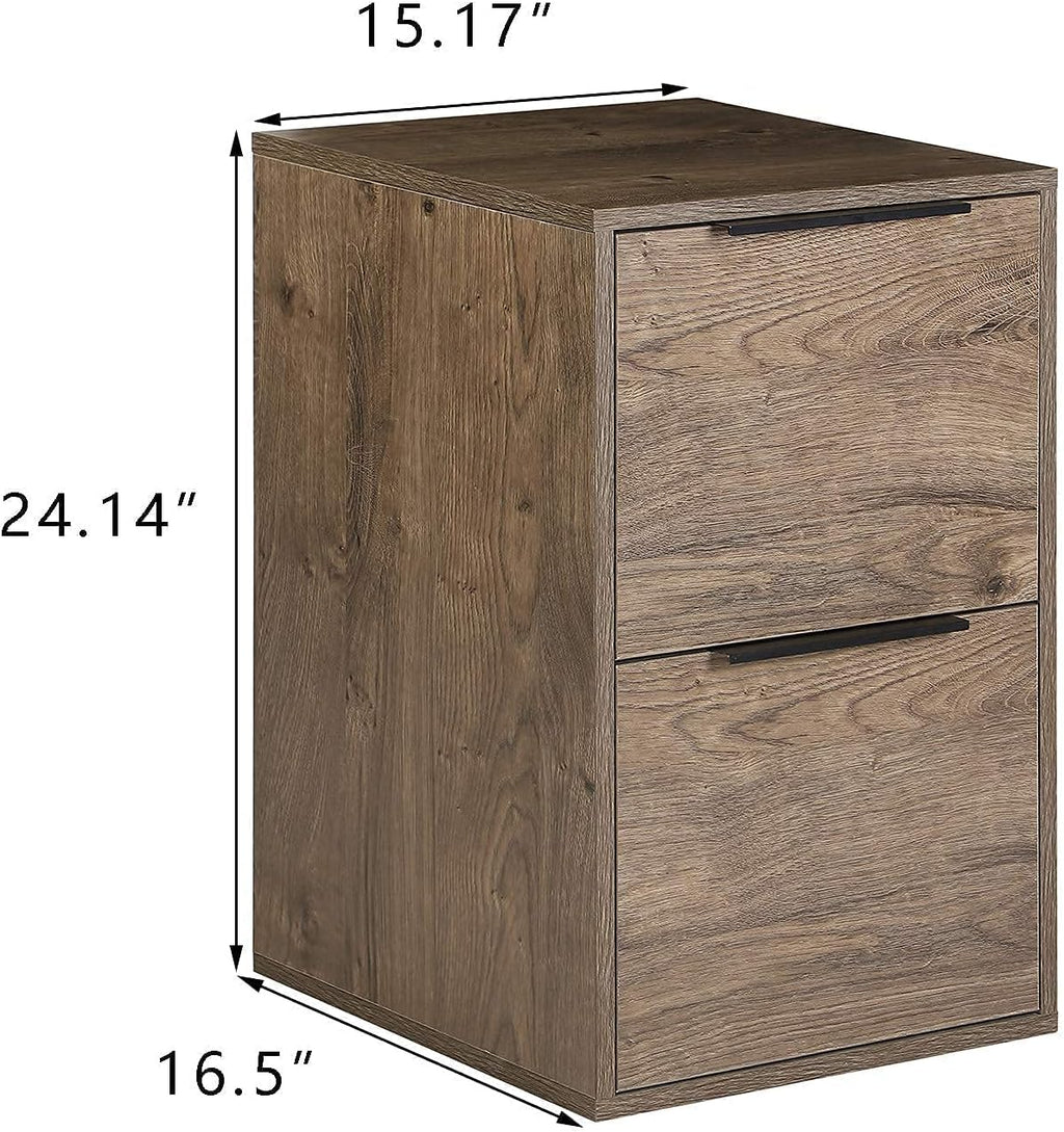 Gray 2 Drawer Wood File Cabinet R173