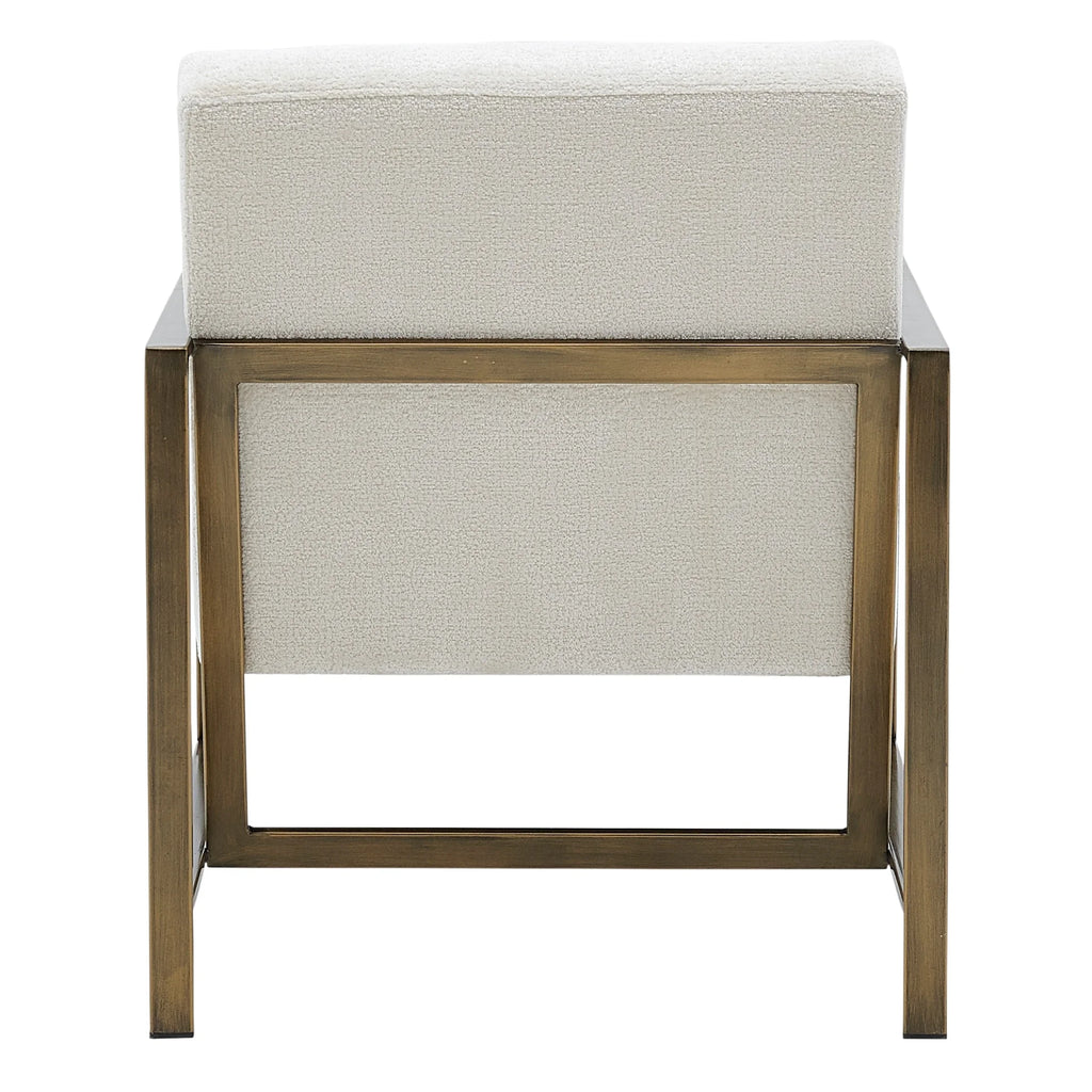 Cream Fabric Accent Arm Chair N132