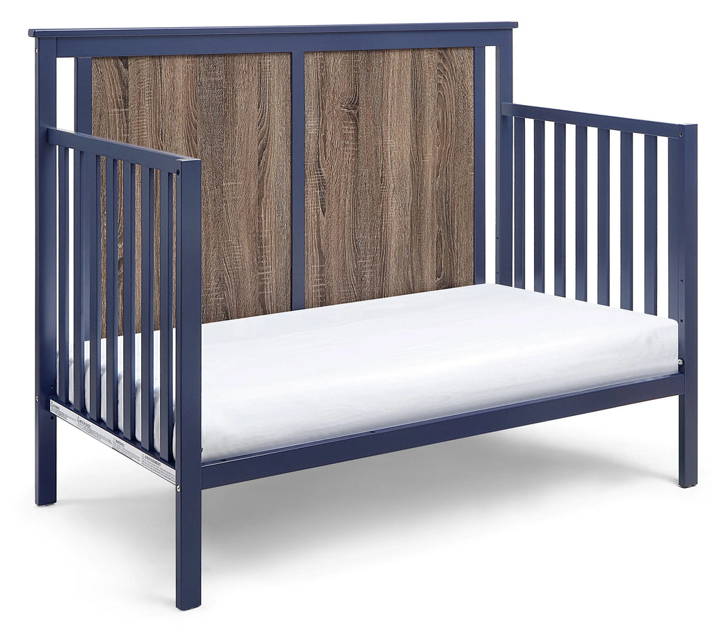 Midnight Blue and Vintage Walnut Finish Crib G14848