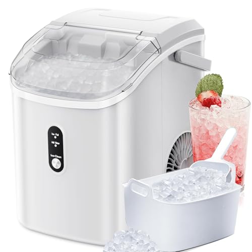 Countertop Ice Maker with Soft Chewable Pellet Ice, 34lbs/24Hrs, Portable Ice Machine with Ice Scoop, Black U9863