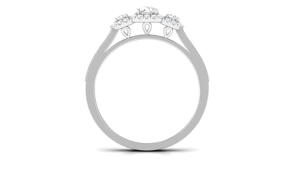 Zircon Engagement Ring 925 Sterling Silver I406