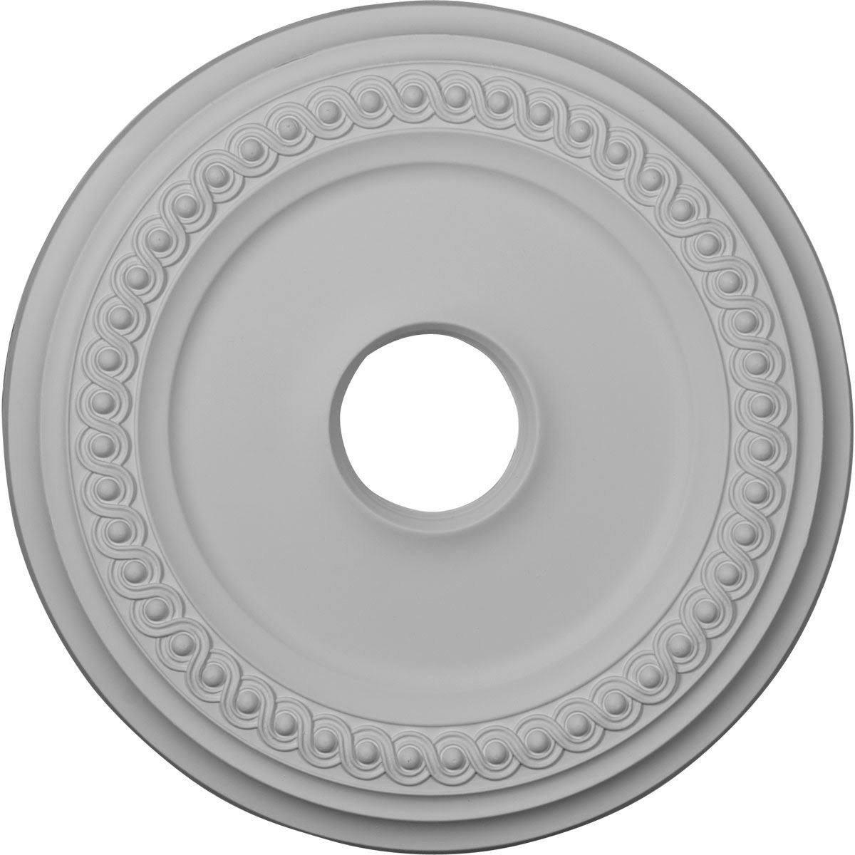 Classic Ceiling Medallion, Hand-Painted Pearl White, Beige L54855