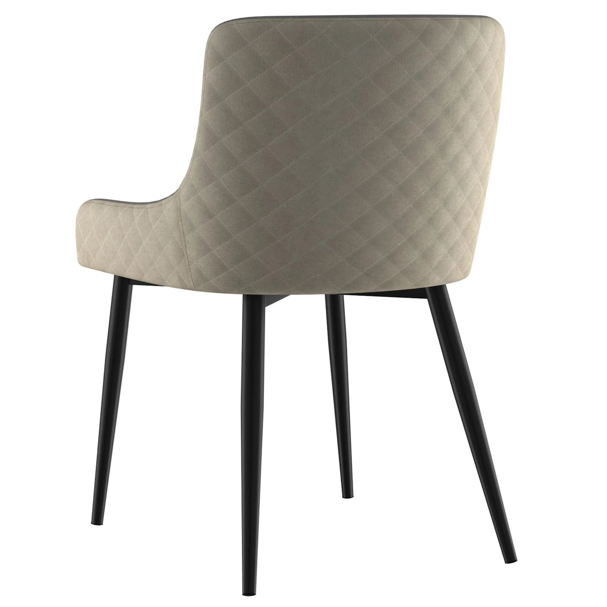 Beige Upholstered Side Chairs Set of 2 F873
