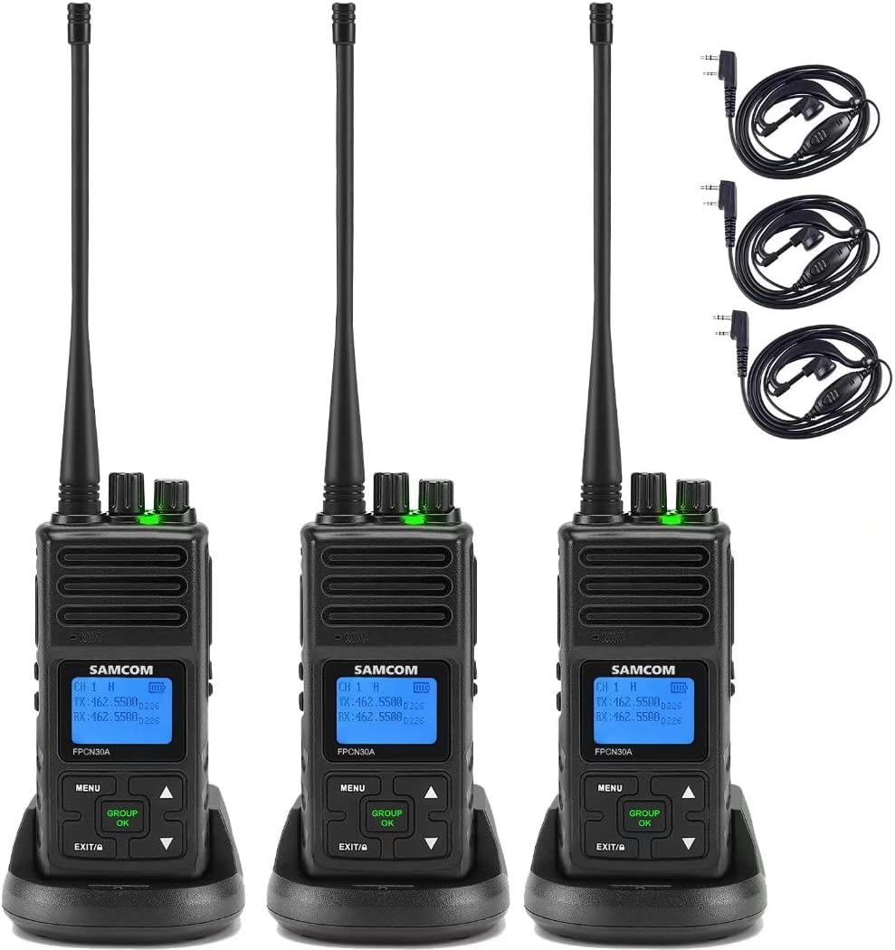 3 Packs Rechargeable UHF Hand-held Two Way Radios I971