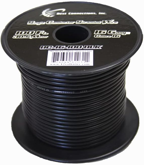 16 Gauge Red & Black Stranded Copper Clad Wire 100 Ft Each, Pack of 2 O294