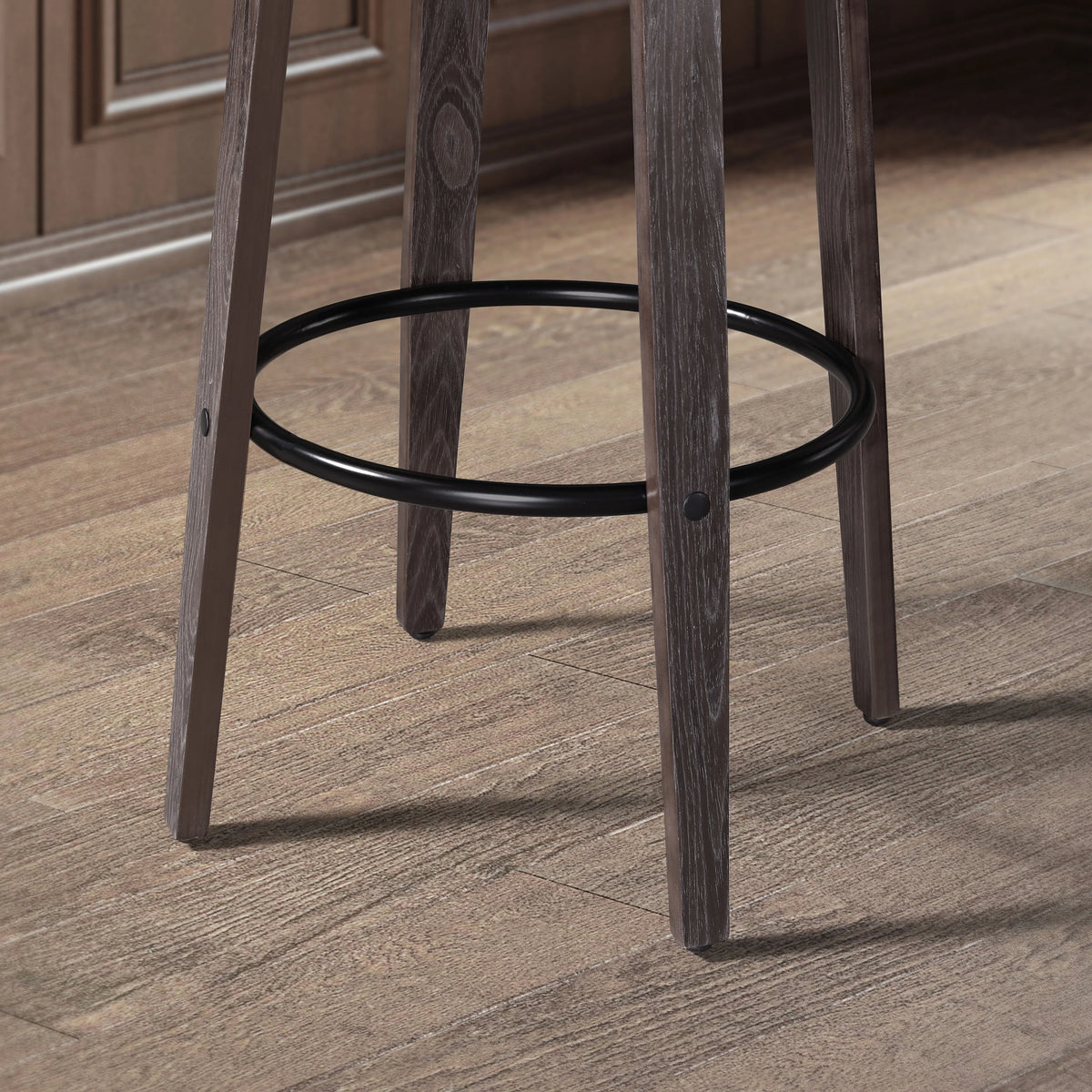 Set of 2 Faux Leather Swivel Bar Stools S751