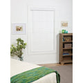 White Cordless Faux Wood Blind X6135