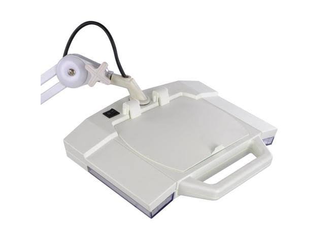 5X Magnification Rolling Floor Stand Magnifying Magnifier LED Lamp Square Salon Equipment V519
