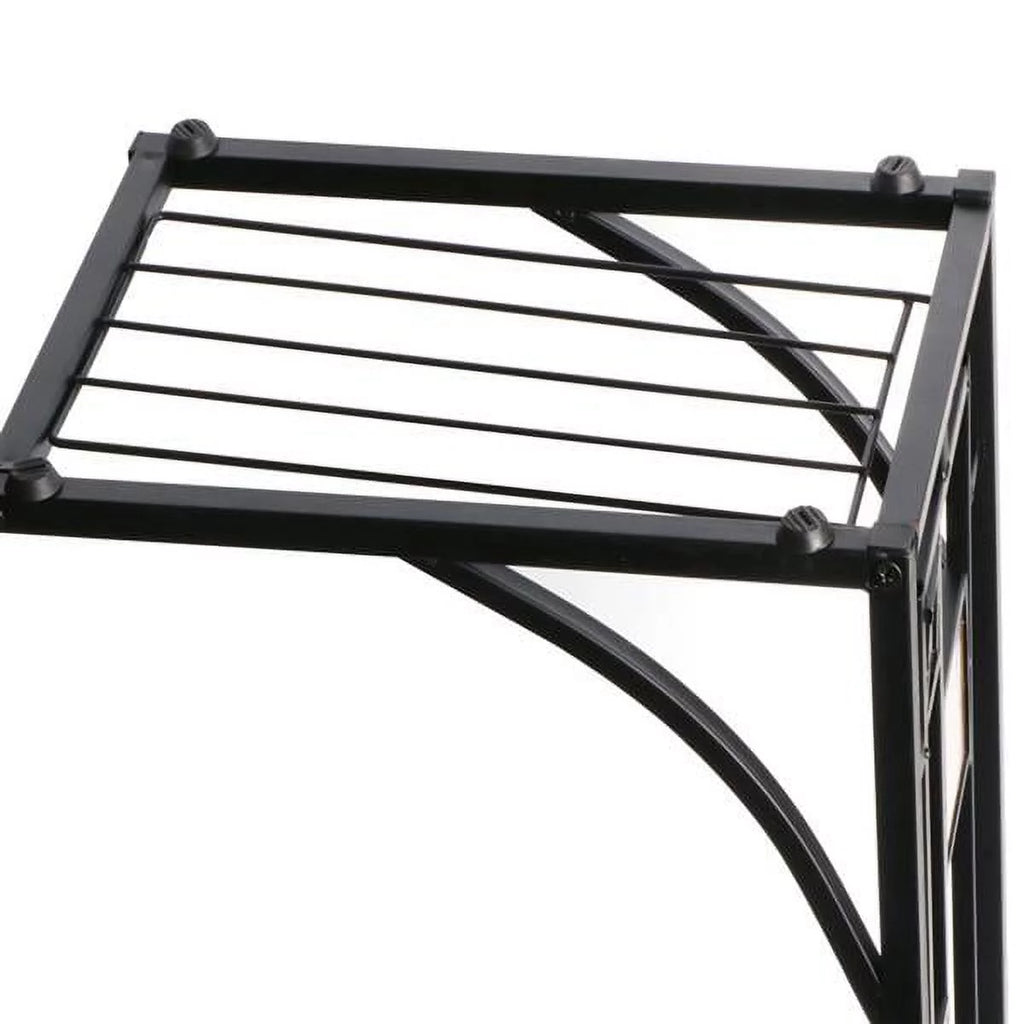 C-Shaped End Table with Geometric Pattern H893407