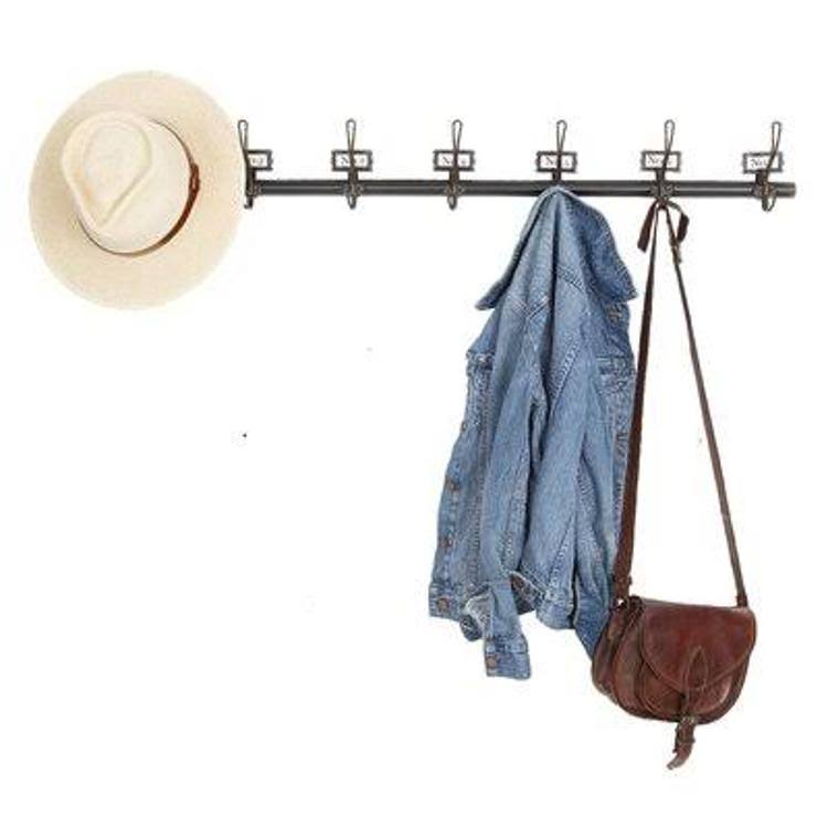 Black Wall Mounted Coat Rack X97460