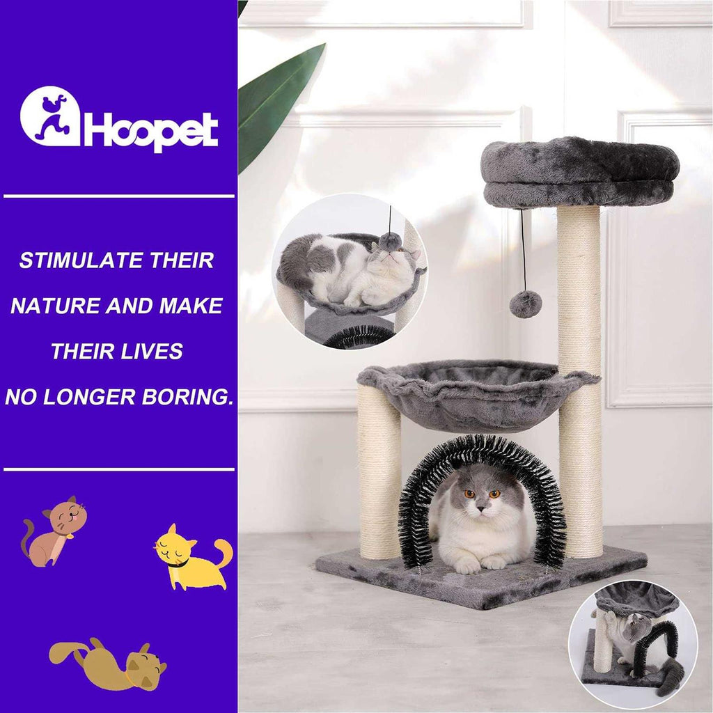 27.8 Inch Multi-Level Cat Tree with Scratching Posts K160
