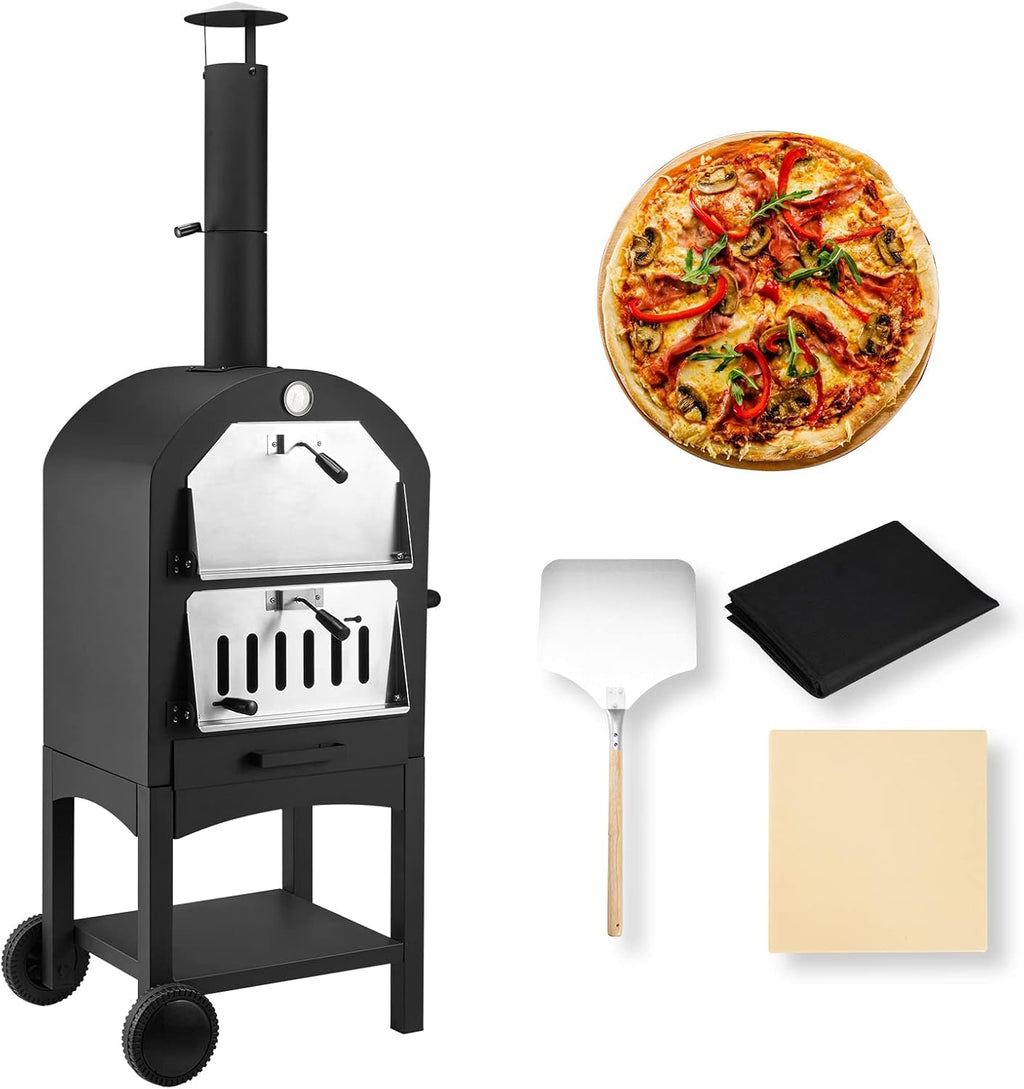 Outdoor Pizza Oven Wood Fire with Pizza Stone Z67169