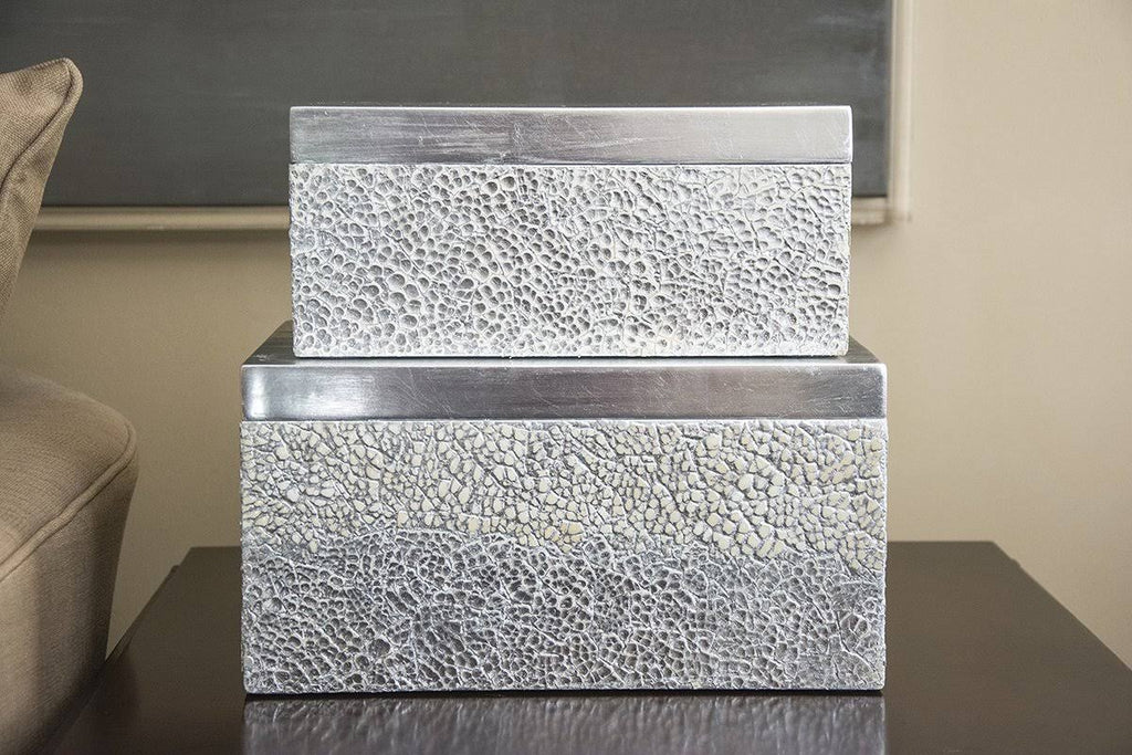 Silver Rectangular Boxes, Set of 2 K353426
