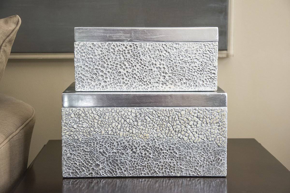 Silver Rectangular Boxes, Set of 2 K353426