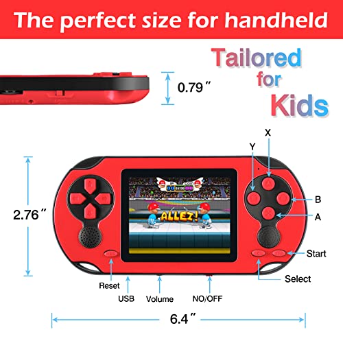 Blue Handheld Game with 230 Preloaded Games C8017