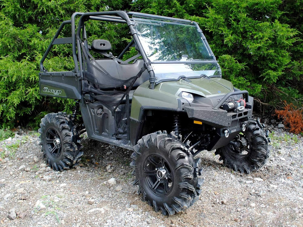 Scratch Resistant Flip Windshield for Polaris Ranger 570 Full-Size / Crew, 1/4" Thick Polycarbonate W45997