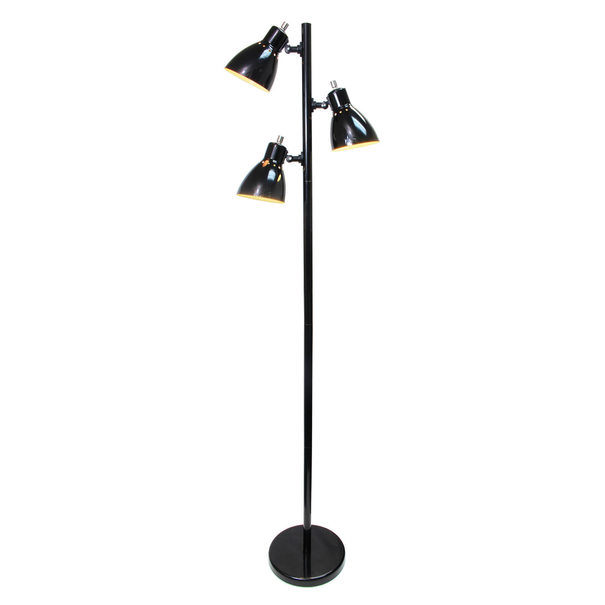 3-Light Traditional Floor Lamp in Black O53895