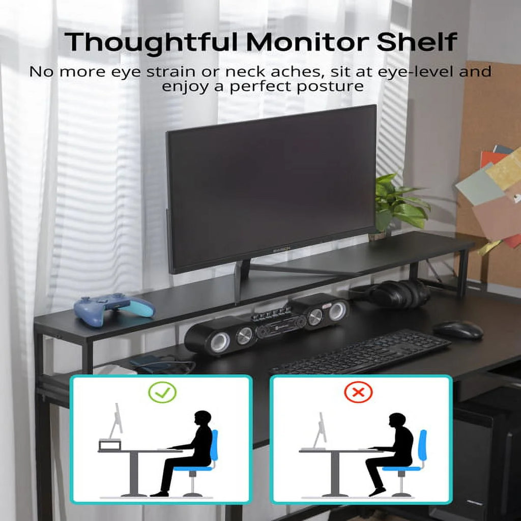 Home Office Computer Desk with File Drawer V967300