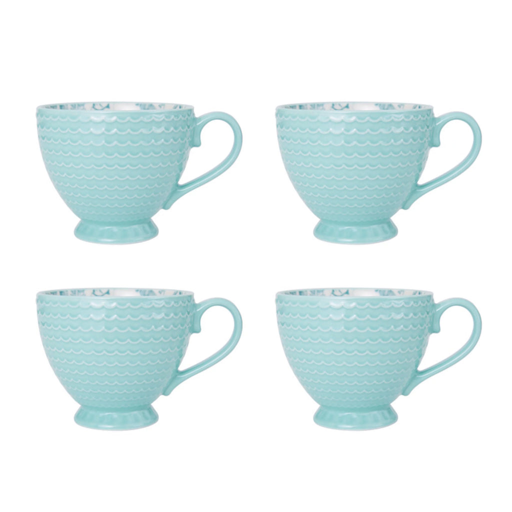 Teal Stoneware 16-Piece Dinnerware Set N98499