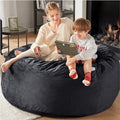 Charcoal Grey 4 FT Machine Washable Mink Bean Bag Chair A596