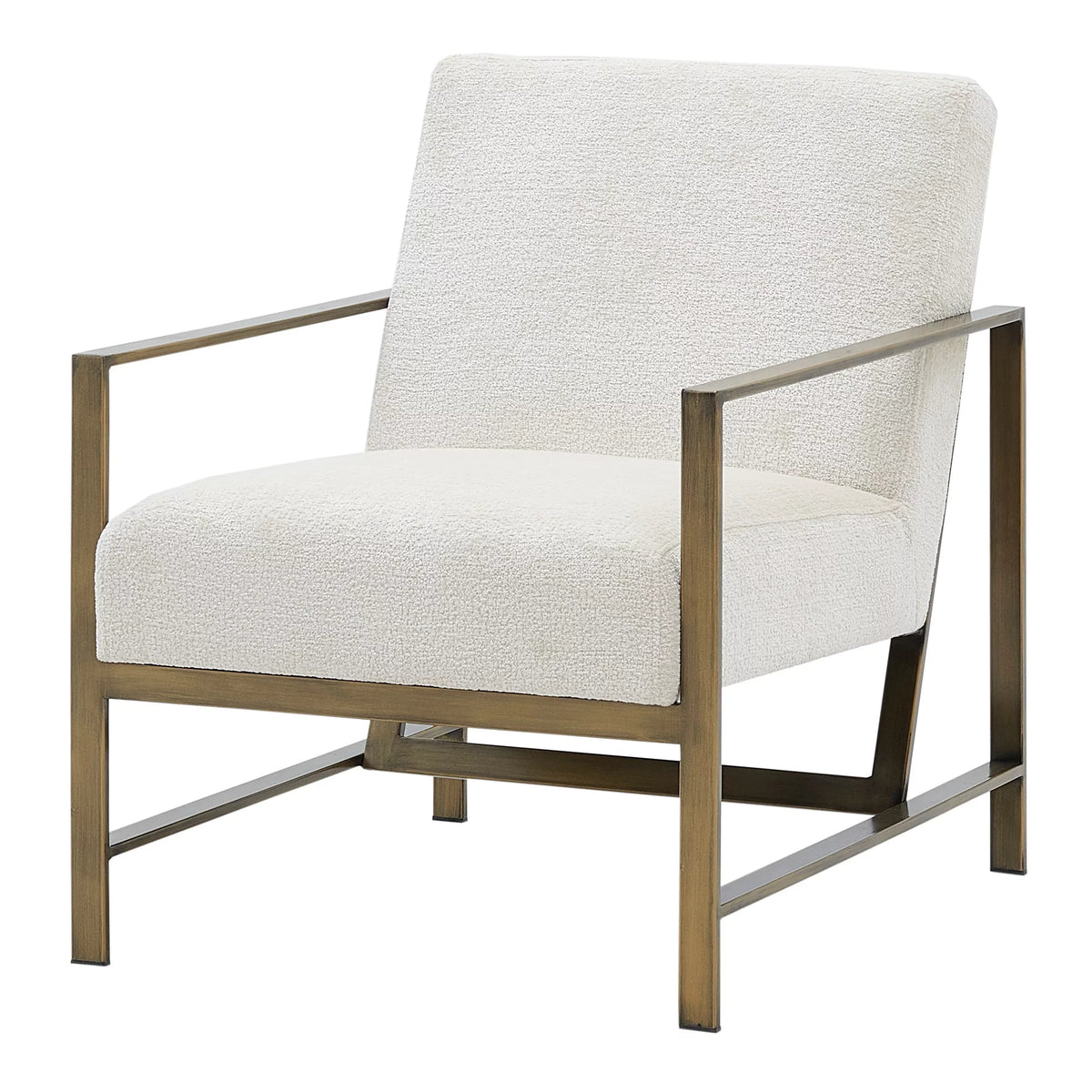 Cream Fabric Accent Arm Chair N132