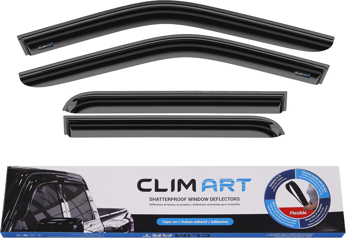 4 pcs Dark Smoke Rain Guards for Ford F150 SuperCrew M221